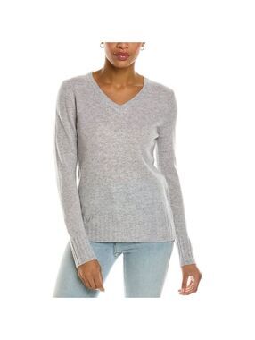 Ainsley 100% Cashmere V-Neck Sweater Women's Medium Knit Pullover